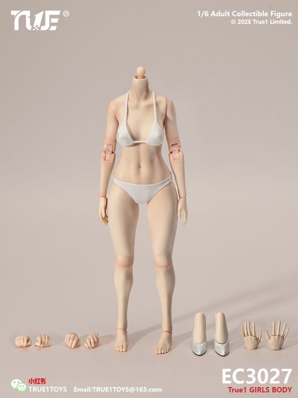 【史派克工廠】結單免運25年Q3 True1Toys 1/6 窄肩全可動手關節 女素體 中胸大胸 白肌色淺麥色 0507 True1Toys 1/6 窄肩全可動手關節 女素體 中胸大胸 白肌色淺麥色
