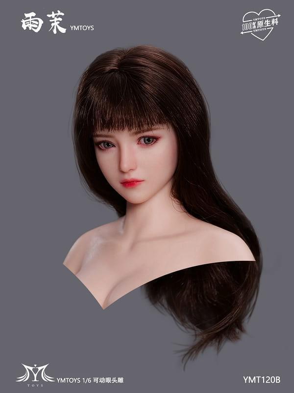 【史派克工廠】預購免運27年Q1 YMTOYS 1/6 雨茉 高仿真植髮女頭雕 YMT120ABCD 共4款 0716 YMTOYS 1/6 雨茉 高仿真植髮女頭雕 YMT120ABCD 共4款