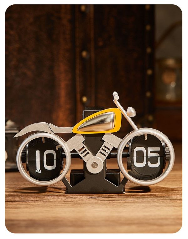 【史派克工廠】結單免運26年1月 MIDCLOCK 桌面自動翻頁時鐘 摩托車 12小時制 3色 1224 MIDCLOCK 桌面自動翻頁時鐘 摩托車 12小時制 3色