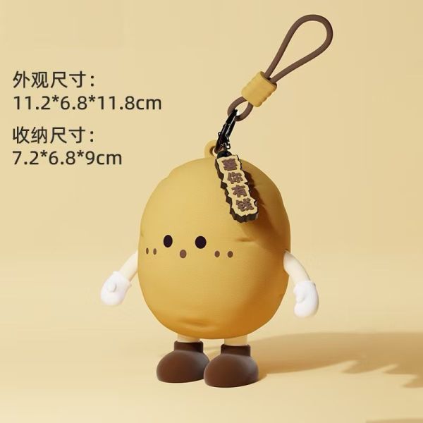 【史派克工廠】預購免運26年2月 Q版大叔 蔬菜系列 蔬菜小包 矽膠 迷你收納包 耳機包 零錢包 四款 0113 多啦A夢 銅鑼燒 記憶吐司 任意門 鈴鐺 小叮噹 矽膠 迷你收納包 耳機包