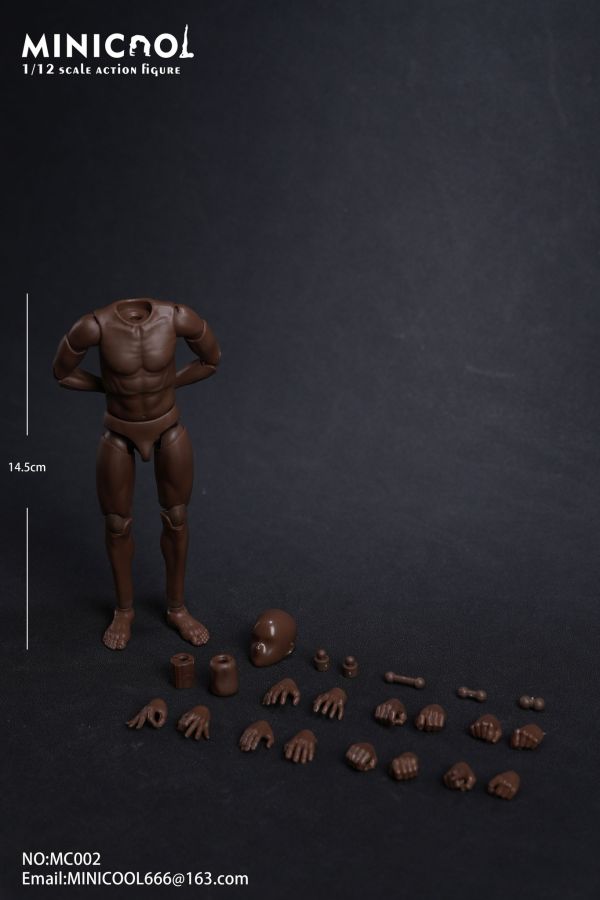 【史派克工廠】結單 預購24年8月 MINI COOL 1/12 6寸 可動男性素體 共6款MC001 0726 MINI COOL 1/12 6寸 可動男性素體 共6款MC001