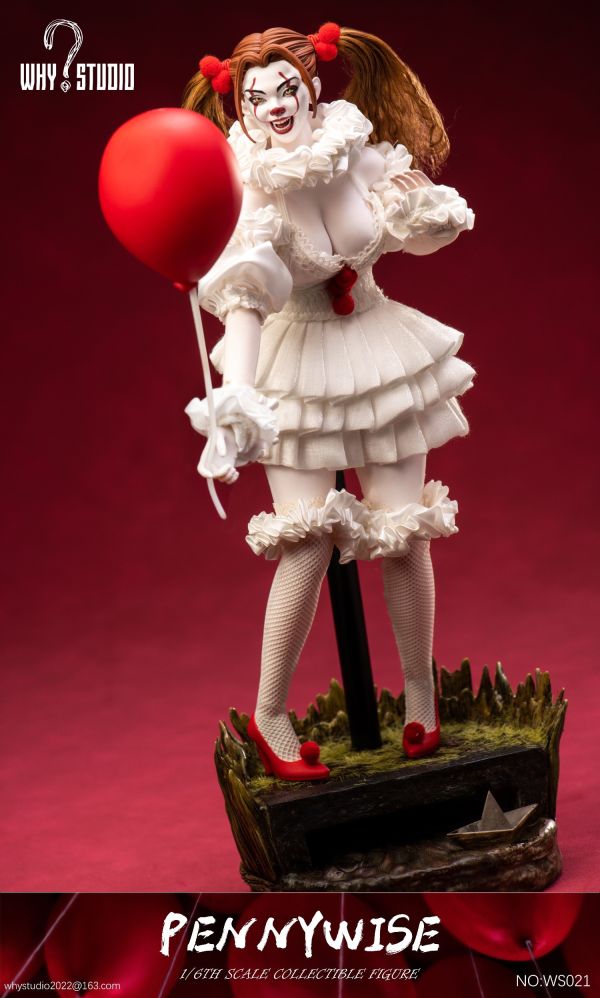 【史派克工廠】結單免運25年Q2 WHY STUDIO 1/6 回魂小丑女 潘尼懷斯 可動收藏人偶 WS021 0113 WHY STUDIO 1/6 回魂小丑女 潘尼懷斯 可動收藏人偶 WS021