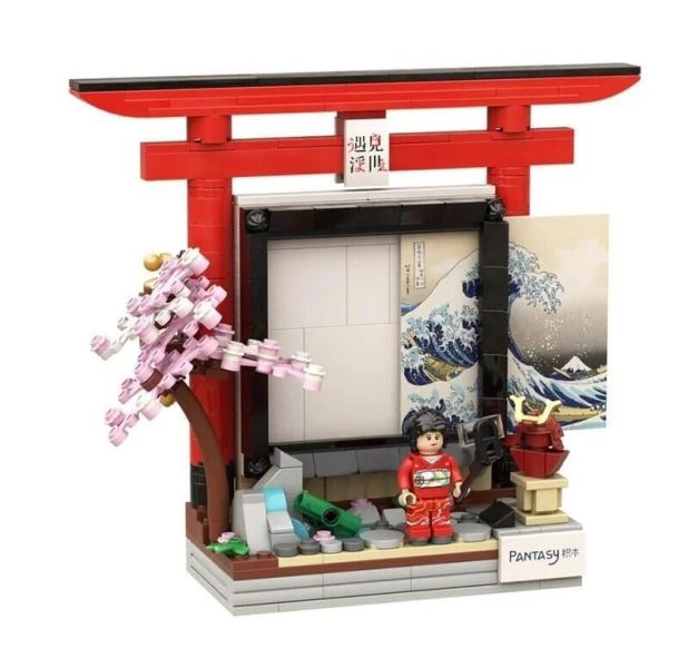 【史派克工廠】結單 23年4月預購 拼奇 藝術畫廊 浮世繪鳥居 收藏積木 0609 拼奇 藝術畫廊 浮世繪鳥居 收藏積木