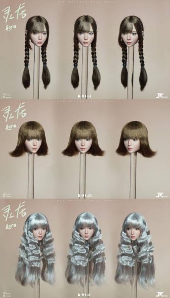 【史派克工廠】預購免運26年Q2 JKTOYS 1/6 亞洲美女頭雕 靈龍 可動眼 K-014ABC 共3款 0409 JKTOYS 1/6 亞洲美女頭雕 靈龍 可動眼 K-014ABC 共3款