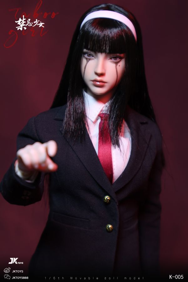 【史派克工廠】結單免運25年Q1 JKTOYS 1/6禁忌女孩 富江cosplay版 可動眼雙頭雕配置 K-005 1129 JKTOYS 1/6禁忌女孩 富江cosplay版 可動眼雙頭雕配置 K-005