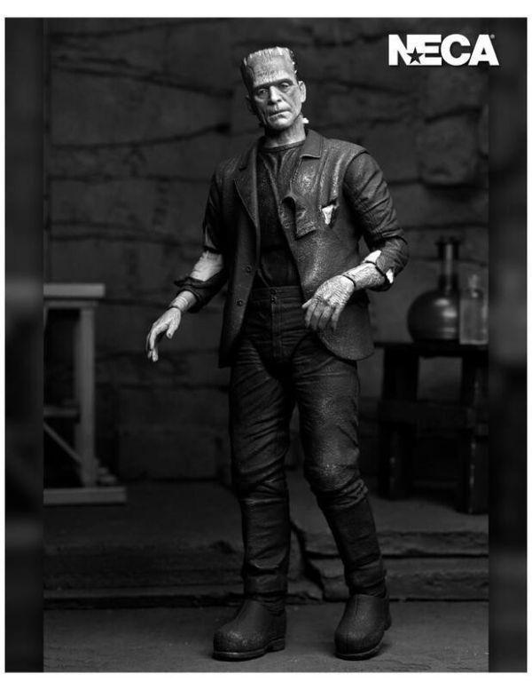 【史派克工廠】結單預購25年1月 NECA 環球怪物 科學怪人 黑白版 8吋 可動人偶 0913 NECA 環球怪物 科學怪人 黑白版 8吋 可動人偶