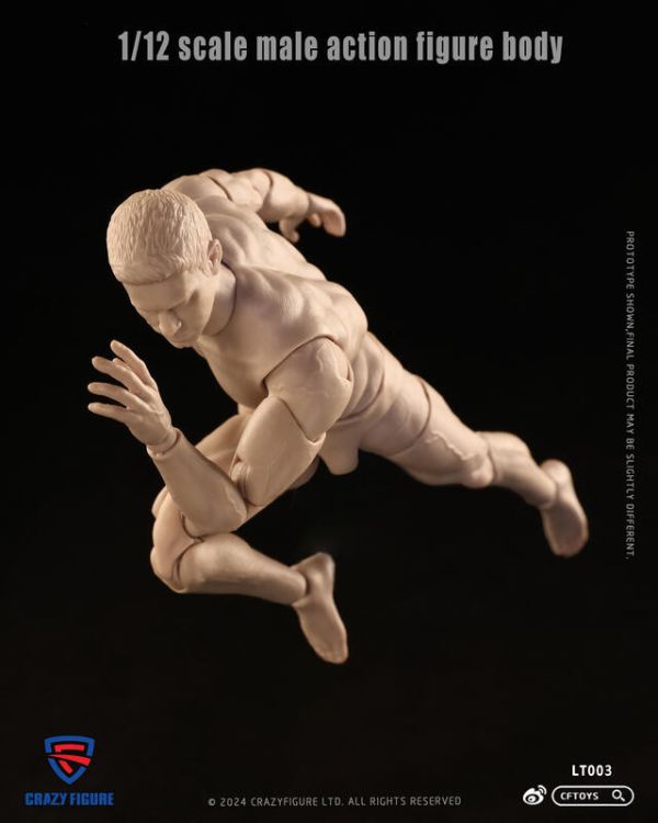 【史派克工廠】結單 預購免運24年Q4 CRAZY FIGURE 1/12 可動男素體 LT003 0726 CRAZY FIGURE 1/12 可動男素體 LT003