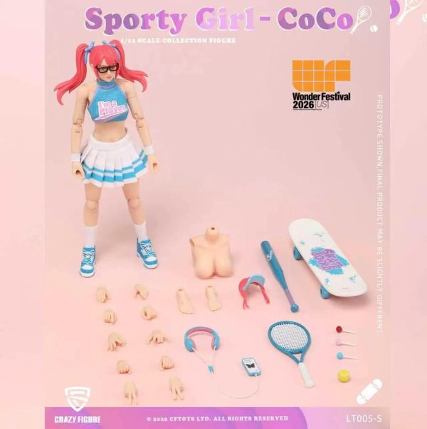 【史派克工廠】結單免運26年Q4 CFTOYS 26WF 美國限定 運動少女 可可 1/12 可動人偶 0427 CFTOYS 26WF 美國限定 運動少女 可可 1/12 可動人偶