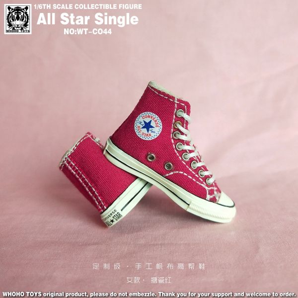 【史派克工廠】結單預購24年12月 WHOHO TOYS 1/6 All Star手工帆布高筒鞋 WT-CO44女款 0830 WHOHO TOYS 1/6 All Star手工帆布高筒鞋 WT-CO44女款