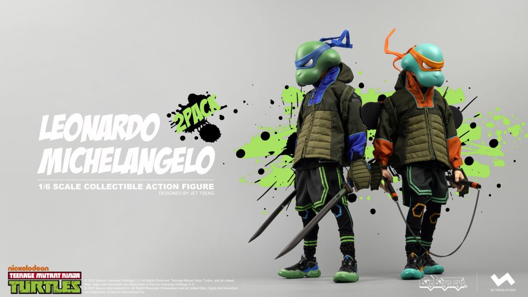 【史派克工廠】現貨 免運 JTSTUDIO 1/6 TMNT 忍者龜 李奧納多 米開朗基羅 雙人包 訂 0418 JTSTUDIO 1/6 TMNT 忍者龜 李奧納多 米開朗基羅 雙人包 訂