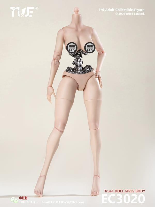 【史派克工廠】預購免運26年Q4 True1Toys 1/6 半機械式可動女素體 白肌色 中胸 & 大胸 0812 True1Toys 1/6 半機械式可動女素體 白肌色 中胸 & 大胸