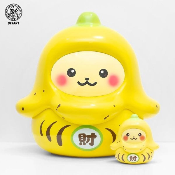 【史派克工廠】結單免運25年10月 OFFART DARUMABOOM達摩爆爆-蕉財/納福擺飾 0828 OFFART DARUMABOOM達摩爆爆-蕉財/納福擺飾