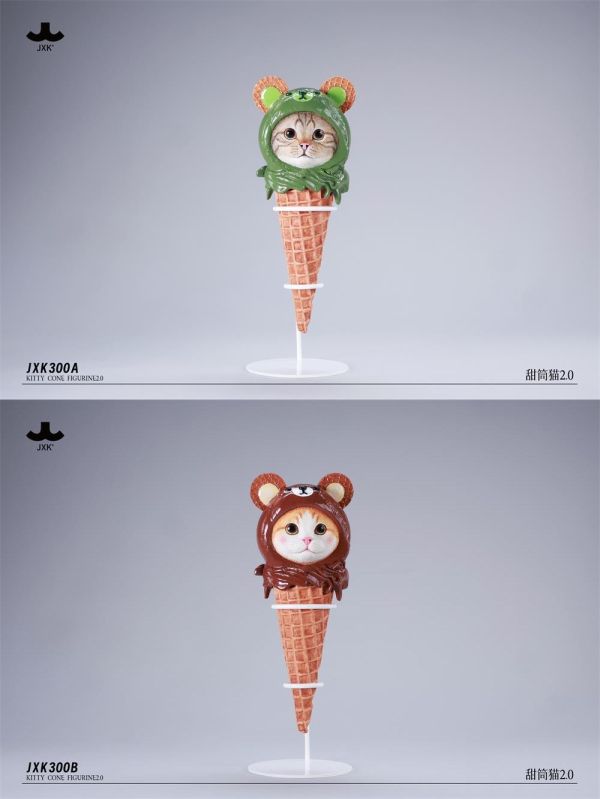 【史派克工廠】結單25年Q4 JXK 動物公仔 JXK300A/B 甜筒貓2.0 共2款 貓咪 模型 公仔 0822 JXK 動物公仔 JXK300A/B 甜筒貓2.0 共2款 貓咪 模型 公仔