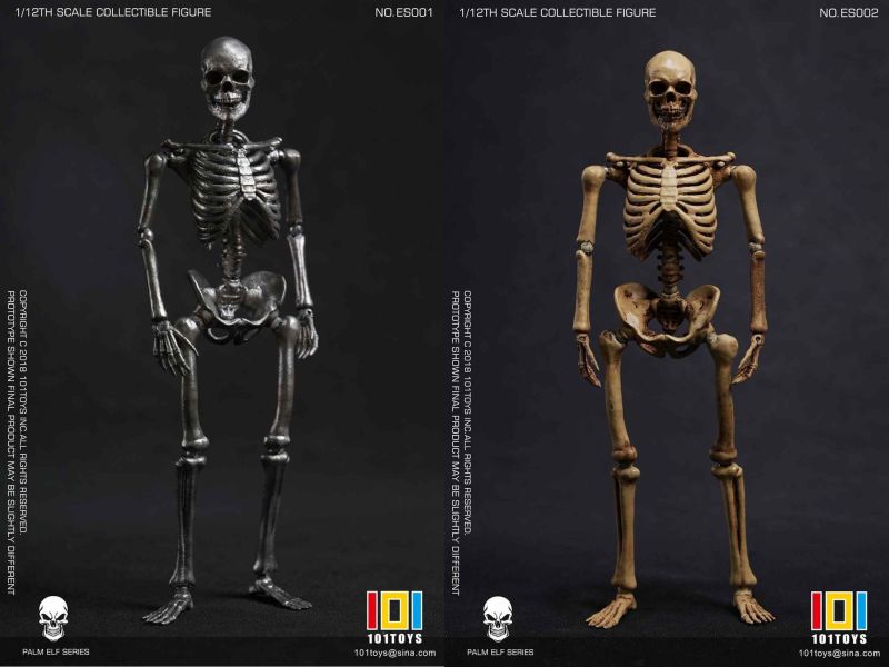 【史派克工廠】結單預購24年Q4 101TOYS 1/12 NO.ES001 掌上精靈系列 骷髏骨架素體 銀色原色 0815 101TOYS 1/12 NO.ES001 掌上精靈系列 骷髏骨架素體 銀色原色