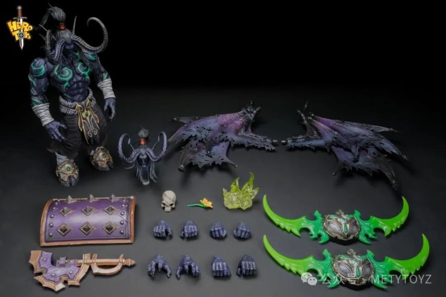 【史派克工廠】現貨 免運 Hero toys 限量版 魔獸爭霸 不死族 伊利丹 暗黑夜色 型態 X1104 Hero toys 惡魔獵人 伊利丹 限量版 黑暗 惡魔