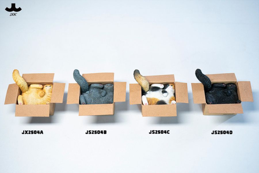 【史派克工廠】預購26年Q1 JXK 快遞貓5.0 Cardboard Box Cat 動物模型 4色 0122 JXK 快遞貓5.0 Cardboard Box Cat 動物模型 4色