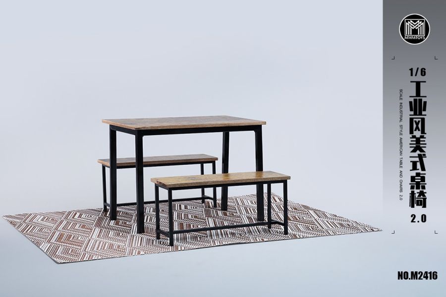 【史派克工廠】結單24年Q4 MMMTOYS 1/6 工業風美式桌椅2.0 M2416 適配12吋可動人偶 1011 MMMTOYS 1/6 工業風美式桌椅2.0 M2416 適配12吋可動人偶