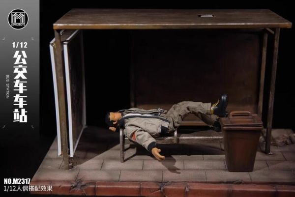 【史派克工廠】結單 23年Q4預購 mmmtoys 1/12 M2317 公交車車站 公車站 場景 兵人 場景 模型 0719 mmmtoys 1/12 M2317 公交車車站 公車站 場景 兵人 場景 模型
