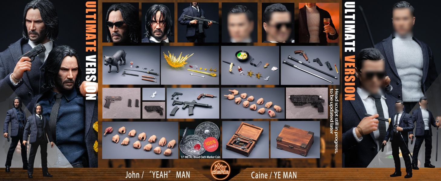 【史派克工廠】預購Q4 ATcustom 捍衛任務4 基努李維 John wick 甄子丹 肯恩 6吋 終極版 0714 ATcustom 捍衛任務4 基努李維John wick 甄子丹 肯恩 6吋 終極版