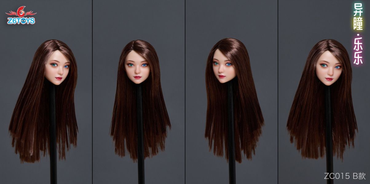 【史派克工廠】結單免運25年1月 Z6TOYS 1/6 異瞳可動眼美女頭雕 樂樂 ZC015A 共7款 0115 Z6TOYS 1/6 異瞳可動眼美女頭雕 樂樂 ZC015A 共7款