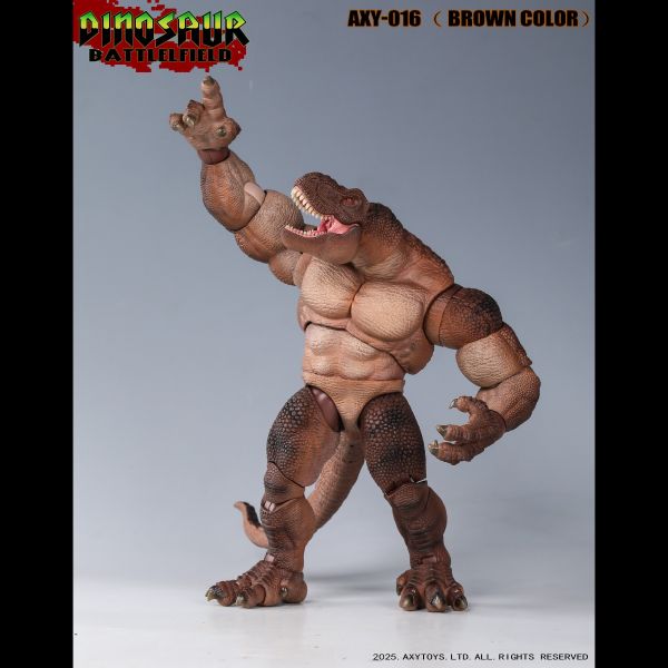 【史派克工廠】預購免運26年Q3 Axy Toys 1/9 恐龍戰場 霸王龍 綠色 棕色 可動人偶 2色 0326 Axy Toys 1/9 恐龍戰場 霸王龍 綠色 棕色 可動人偶 2色