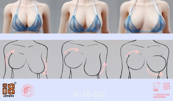 【史派克工廠】預購26年Q2 I8TOYS 1/6 鋼骨架鉑金矽膠全包膠可動胸素體 1107 I8TOYS 1/6 鋼骨架鉑金矽膠全包膠可動胸素體