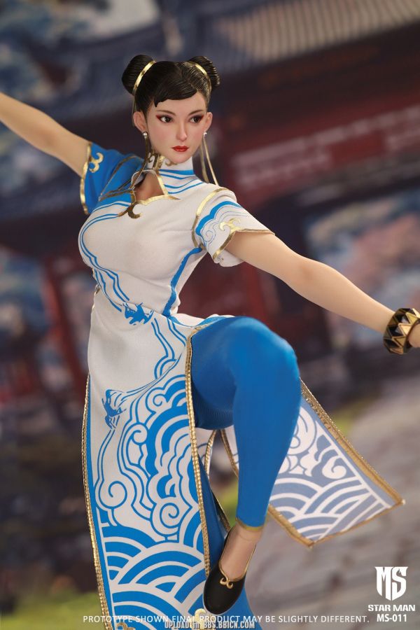 【史派克工廠】結單免運25年Q1 STAR MAN 1/6 快打旋風 春麗 女格鬥家 藍色雲紋白旗袍版MS-011 1112 STAR MAN 1/6 快打旋風 春麗 女格鬥家 藍色雲紋白旗袍版MS-011