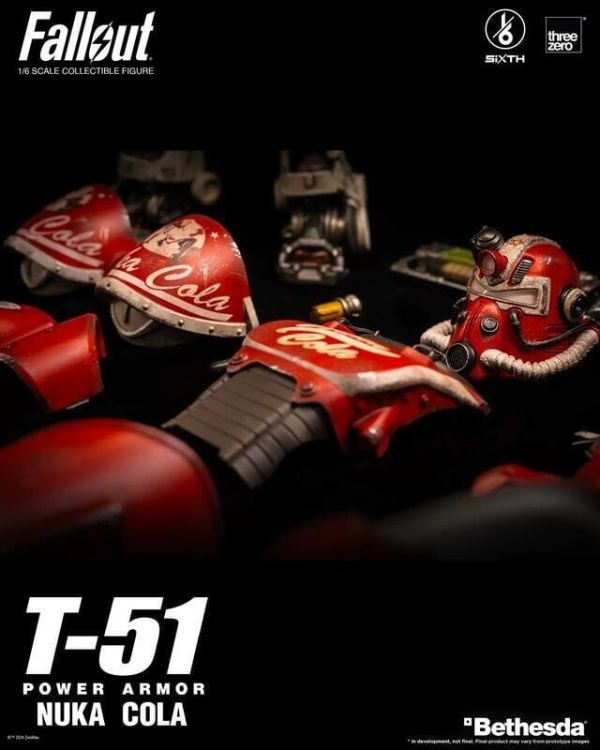 【史派克工廠】結單24年Q3 THREEZERO 異塵餘生 T-51 核子可樂動力裝甲 36.8cm 可動人偶 訂 0603 THREEZERO 異塵餘生 T-51 核子可樂動力裝甲 36.8cm 可動人偶 訂