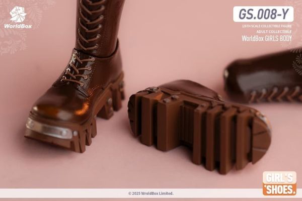 【史派克工廠】預購免運26年1月 Worldbox 1/6 兩穿推土機靴 黑色 黃褐色 2款 1218 Worldbox 1/6 兩穿推土機靴 黑色 黃褐色 2款