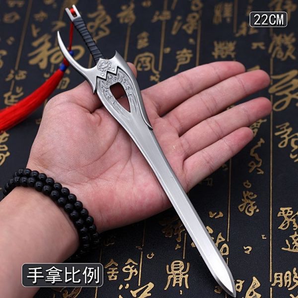 【史派克工廠】結單免運24年10月 風雲 金屬兵器 絕世好劍 雪飲刀 英雄劍 22cm 3件套 送兵器架 0927 風雲 金屬兵器 絕世好劍 雪飲刀 英雄劍 22cm 3件套 送兵器架