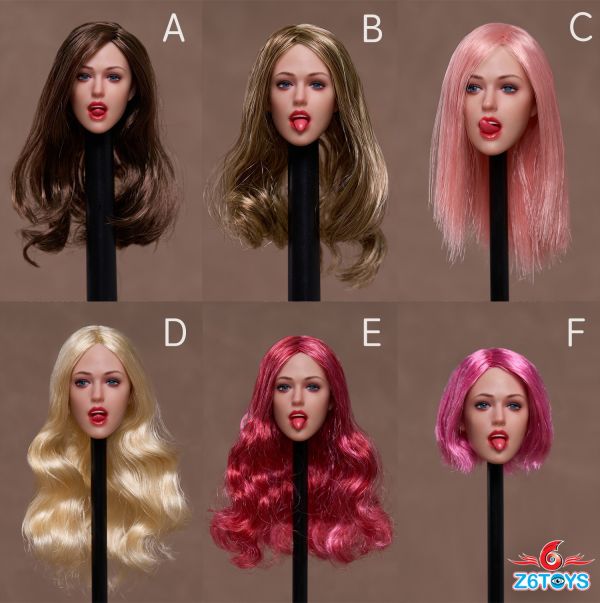 【史派克工廠】結單預購免運24年10月 Z6TOYS 1/6 性感表情 可動眼女頭雕ZC009 ABCDEF共6款 0911 Z6TOYS 1/6 性感表情 可動眼女頭雕ZC009 ABCDEF共6款