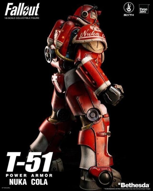 【史派克工廠】結單24年Q3 THREEZERO 異塵餘生 T-51 核子可樂動力裝甲 36.8cm 可動人偶 訂 0603 THREEZERO 異塵餘生 T-51 核子可樂動力裝甲 36.8cm 可動人偶 訂