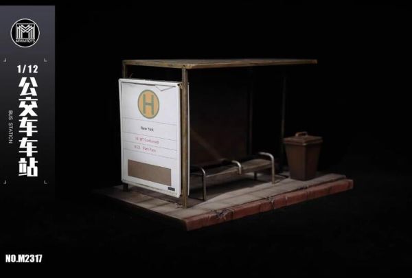 【史派克工廠】結單 23年Q4預購 mmmtoys 1/12 M2317 公交車車站 公車站 場景 兵人 場景 模型 0719 mmmtoys 1/12 M2317 公交車車站 公車站 場景 兵人 場景 模型