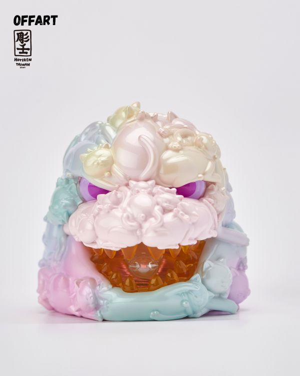 【史派克工廠】結單免運26年2月 OFF ART 百貓紅蓮 Mini迷你招財頭雕 甜蜜糖霜版 1204 OFF ART 百貓紅蓮 Mini迷你招財頭雕 甜蜜糖霜版
