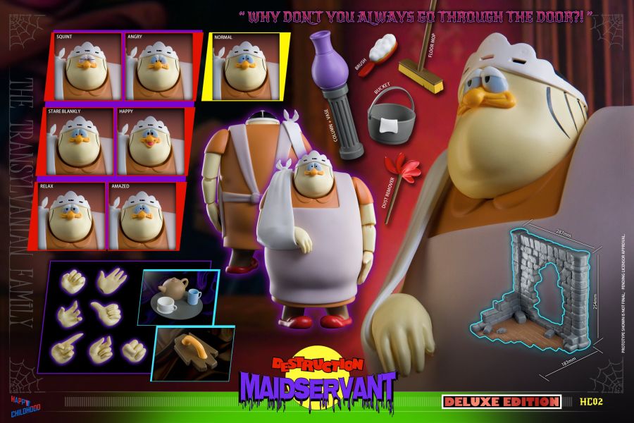 【史派克工廠】結單免運25年Q2 幸福童年 1/12 伯爵鴨 破壞女僕 南妮 怪鴨歷險記 可動人偶 HC02 0219 幸福童年 1/12 伯爵鴨 破壞女僕 南妮 怪鴨歷險記 可動人偶 HC02