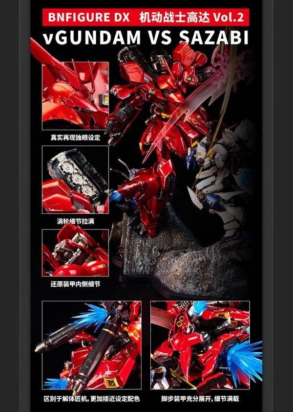 【史派克工廠】結單 24年1月預購 BNFIGURE DX vol.2 Nu ν鋼彈 VS 沙薩比訂 0905 BNFDX vol.2 v 鋼彈 VS 沙紮比 沙薩比