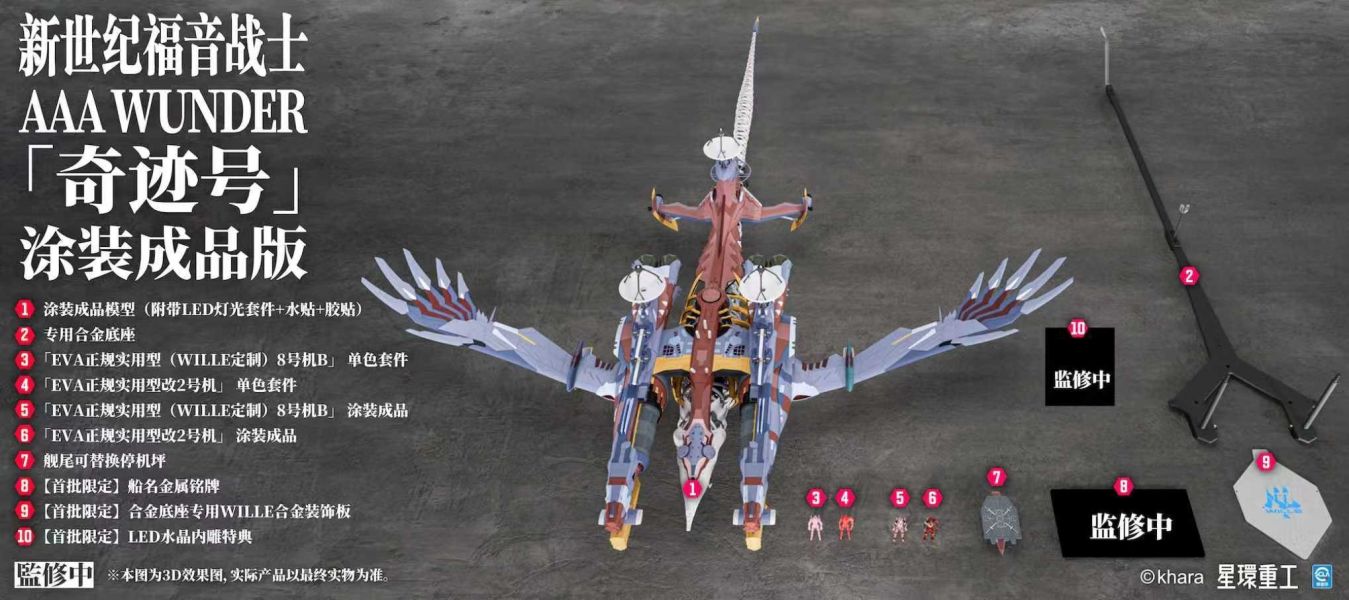【史派克工廠】預購免運26年Q3 星環重工 新世紀福音戰士新劇場版 AAA WUNDER 奇跡號 塗裝成品版 訂1128 星環重工 新世紀福音戰士新劇場版 AAA WUNDER 奇跡號 塗裝成品版 訂