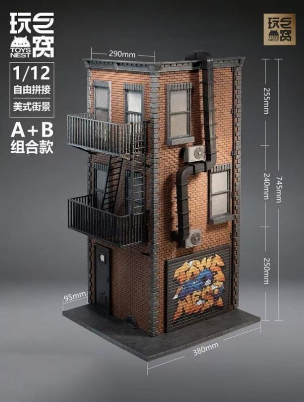 【史派克工廠】預購免運27年1月 玩巨窩 漫衍體 美式街景 StreetScape 1/12 組裝 1223 玩巨窩 漫衍體 美式街景 StreetScape 1/12 組裝