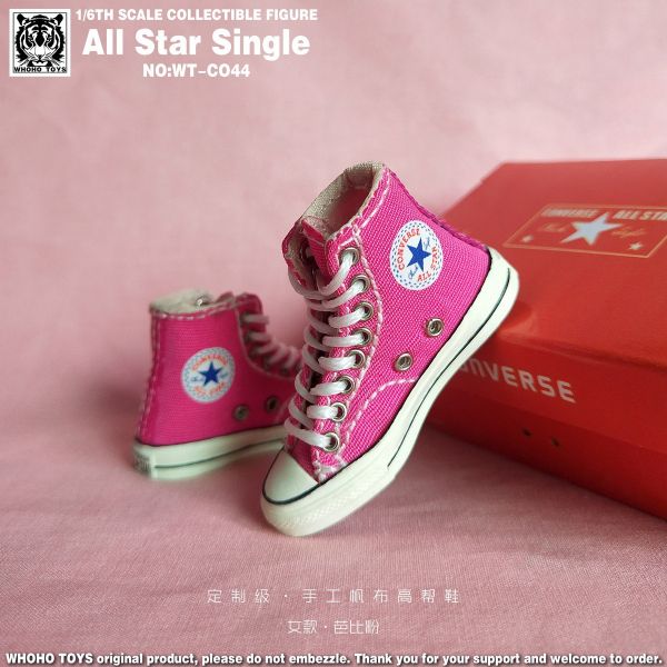【史派克工廠】結單預購24年12月 WHOHO TOYS 1/6 All Star手工帆布高筒鞋 WT-CO44女款 0830 WHOHO TOYS 1/6 All Star手工帆布高筒鞋 WT-CO44女款