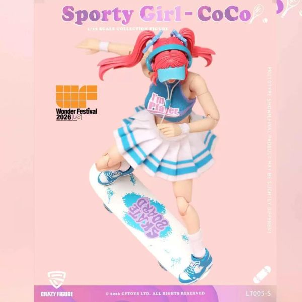 【史派克工廠】結單免運26年Q4 CFTOYS 26WF 美國限定 運動少女 可可 1/12 可動人偶 0427 CFTOYS 26WF 美國限定 運動少女 可可 1/12 可動人偶
