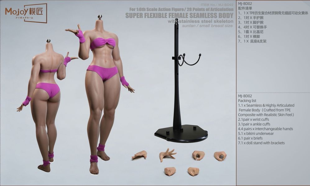 【史派克工廠】預購免運26年Q2 模匠 1/6 格鬥女素體 不含頭雕拆腳 小胸 白膚 小麥膚 2款 0130 模匠 1/6 格鬥女素體 不含頭雕拆腳 小胸 白膚 小麥膚 2款