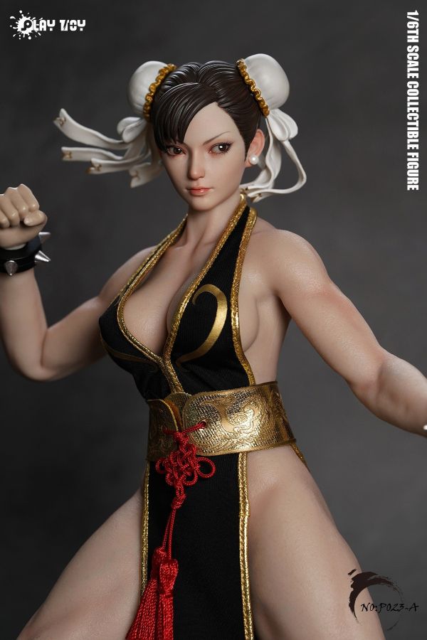 【史派克工廠】結單 預購免運24年Q4 PLAY TOY 1/6 格鬥女神 2.0 P023A黑衣 P023B藍衣 春麗 0621 PLAY TOY 1/6 格鬥女神 2.0 P023A黑衣 P023B藍衣 春麗