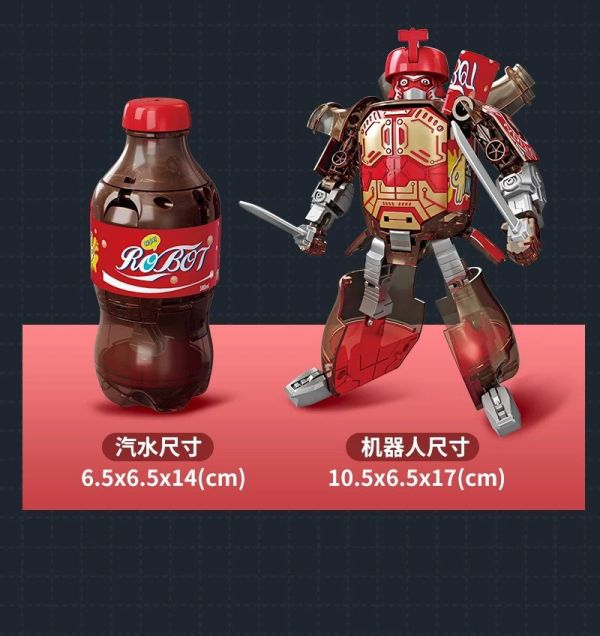 【史派克工廠】結單即將到貨 變形金剛 可樂汽水武士 可變形可動 4款可選 10.5cm 0820 變形金剛 可樂汽水武士 可變形可動 4款可選 10.5cm