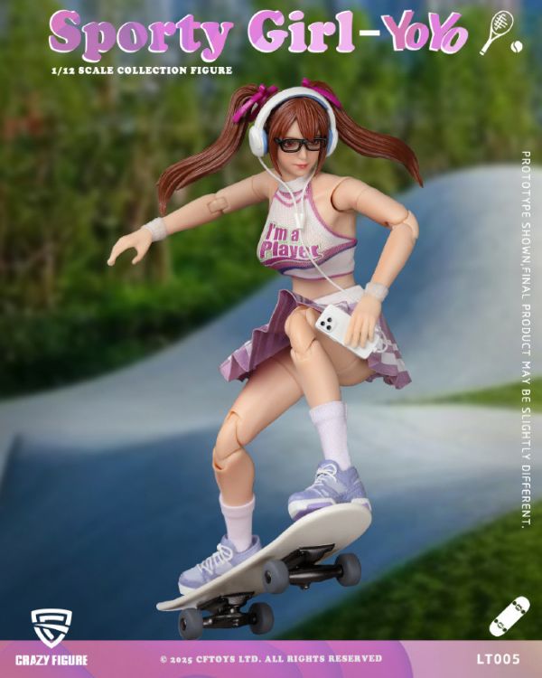 【史派克工廠】預購25年Q3 CFTOYS 1/12 運動女孩 悠悠 可動人偶 LT005 15cm 0519 CFTOYS 1/12 運動女孩 悠悠 可動人偶 LT005 15cm