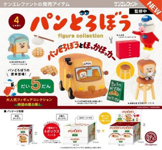 【史派克工廠】結單25年2月 Kenelephant 麵包小偷 公仔收藏集 第5彈 BOX版 盒玩 一中盒4入 1106 Kenelephant 麵包小偷 公仔收藏集 第5彈 BOX版 盒玩 一中盒4入