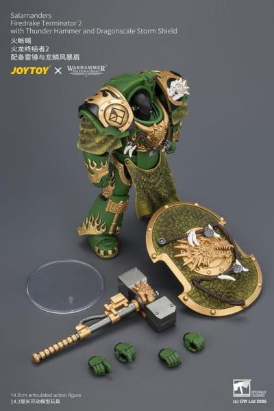【史派克工廠】預購免運26年9月 joytoy暗源 火龍終結者1 2 配備雷錘與龍鱗風暴盾火蜥蜴 戰鎚 40K 0713 joytoy暗源 火龍終結者1 2 配備雷錘與龍鱗風暴盾火蜥蜴 戰鎚 40K