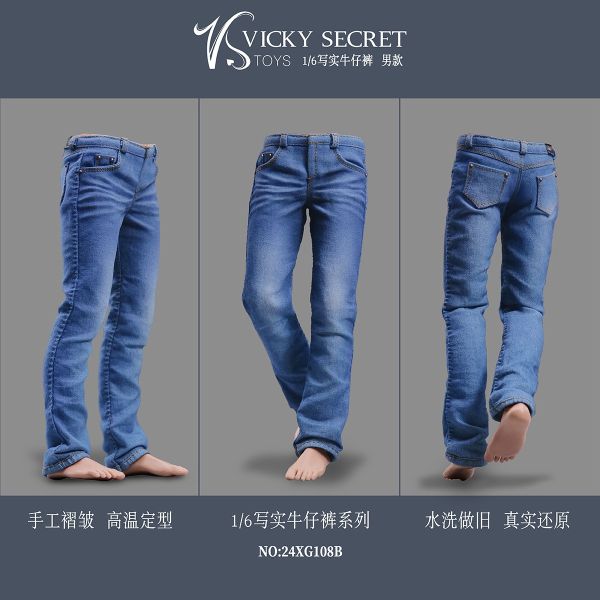 【史派克工廠】結單25年Q2 VSTOYS 1/6 寫實牛仔褲 24XG108A淺藍色男 深藍色男 0109 VSTOYS 1/6 寫實牛仔褲 24XG108A淺藍色男 深藍色男