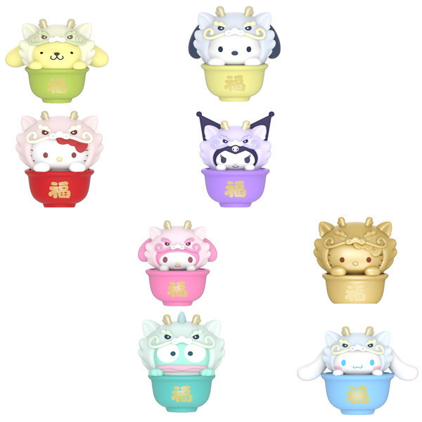 【史派克工廠】結單 預購24月7月 BANDAI 盒玩 三麗鷗家族 龍錦 軟膠公仔 盲盒 八款一中盒 0702 BANDAI 盒玩 三麗鷗家族 龍錦 軟膠公仔 盲盒 八款一中盒