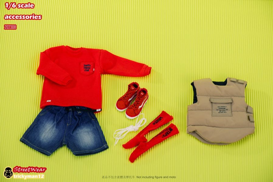 【史派克工廠】結單 預購23年7月 trickyMan12 1/6 StreetWear 衣物套裝 不含人偶 0621 trickyMan12 1/6 StreetWear 衣物套裝 不含人偶