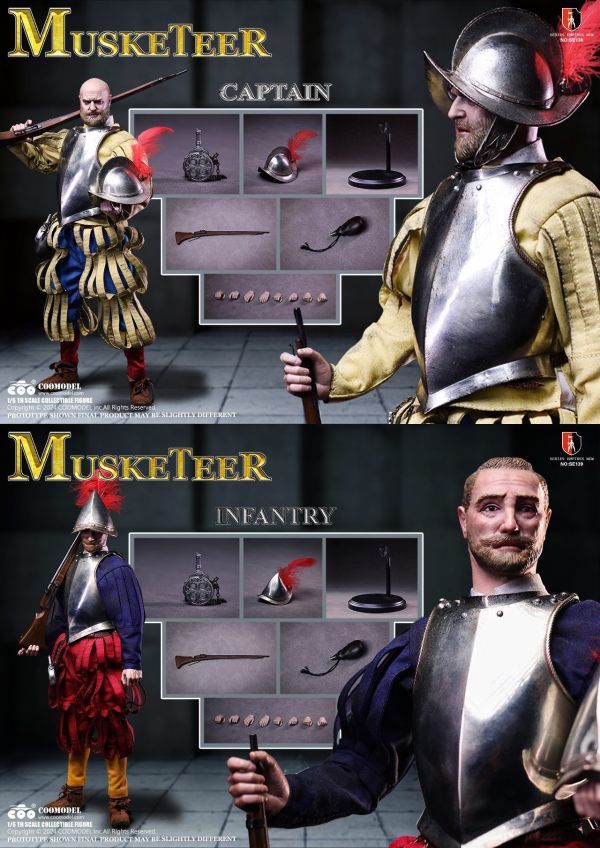【史派克工廠】結單免運25年Q2 COOMODEL 1/6 帝國系列 西班牙征服者白銅版 火槍步兵長 火槍步兵 1227 COOMODEL 1/6 帝國系列 西班牙征服者白銅版 火槍步兵長 火槍步兵